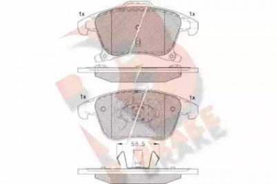 R BRAKE rb2231 -  Комплект тормозных колодок, дисковый тормоз